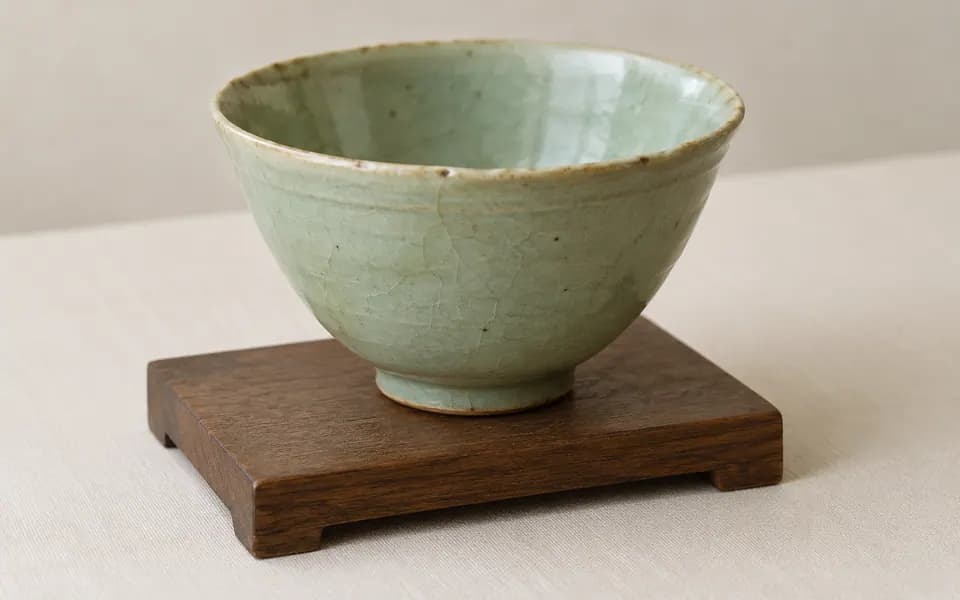 龙泉青釉茶盏